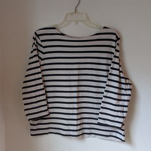 LK Bennett XL Breton navy cream shirt